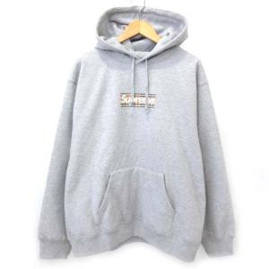 Supreme xBurberry 22SS Box Logo Hooded Sweatshirt M グレー 