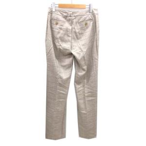 AGNONA スラックス パンツ ジップ チェック レーヨン 42 M グレー