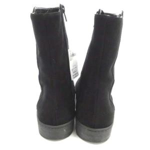 Ermanno Scervino ブーツ スエード ミドル丈 サイドジップ フォーマル  39 ブラック イタリア製