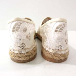 Ermanno Scervino エスパドリーユ シューズ 総レース シースルー 刺繍 レザー コットン 22.5cm相当