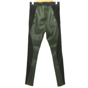 sacai 19AW レギンス パンツ フェイクレザー 切替 3 カーキ