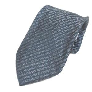 ネクタイ ワイドタイ シルク 総ロゴ ブルー