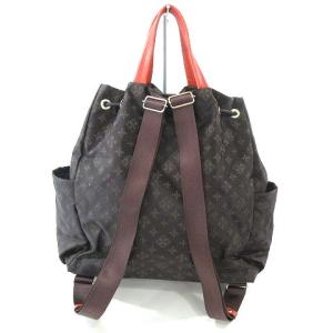 russet リュックサック デイパック 巾着式 モノグラム 総柄 ダークブラウン