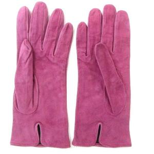 PRADA グローブ 手袋 五本指 落ち葉 ワンポイント レザー スエード 7 1