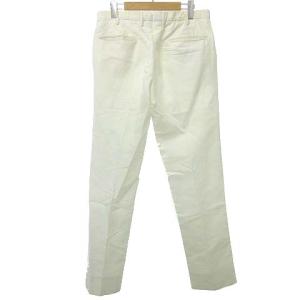 INCOTEX スリムフィット テーパード パンツ リネン混 48 ホワイト