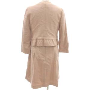 TOCCA セット ショート丈 ジャケット 長袖 ワンピース ひざ丈スカート ミディ丈 ワンポイント リボン バックファスナー ウール