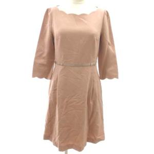 TOCCA セット ショート丈 ジャケット 長袖 ワンピース ひざ丈スカート ミディ丈 ワンポイント リボン バックファスナー ウール