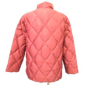 Leilian キルティング ジャケット 中綿 ダウン モックネック フロントファスナー 13号 LLサイズ相当