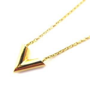 LOUIS VUITTON M61083 ネックレス エッセンシャル Vロゴ イエロー ゴールド イタリア製