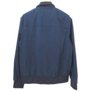 COACH トラックジャケット ナイロン レザー 青 F75719