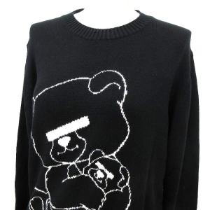 UNDERCOVERISM タグ付き 近年モデル 長袖 ニット ベア セーター クルーネック UCQ8902 コットン 2 M ブラック