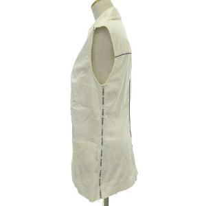 FENDI ノースリーブ ジップ カットソー ロゴライン チュニック イタリア製 42 ホワイト