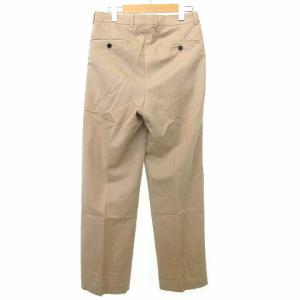 AMI Alexandre Mattiussi ダブルプリーツトラウザーズ パンツ スラックス タック 無地 コットン100％ 36 ベージュ