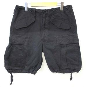 カーゴショーツ ショート ジップ サスペンダーボタン コットン 31 ネイビー
