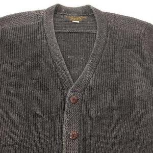 OLD JOE リブニット カーディガン Vネック 無地 国内正規 コットン100％ 36 ブラック