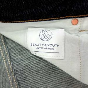 BEAUTY&YOUTH UNITED ARROWS 1214-299-6857 5P リジッド セルビッジ スキニー ストレッチ デニム パンツ