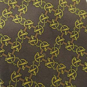 HERMES ビット柄 ネクタイ シルク レギュラータイ ビジネス フォーマル フランス製 ベージュ系 IBO25