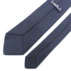 HERMES Hロゴ ジャガード ネクタイ レギュラータイ シルク100% スーツ ビジネス フォーマル 紺 ネイビー フランス製 IBO25