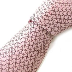 ジャガード ネクタイ ダービータイ レギュラー ストレート 総柄 シルク100％ ピンク系 IBO25