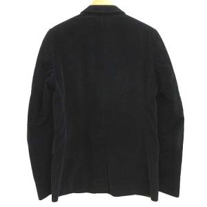 GUCCI コーデュロイ ジャケット テーラード コットン カジュアル 裏地GG柄 スイス製 50 ブラック IBO25