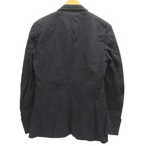 GUCCI テーラード ジャケット シングル 2B コットン カジュアル 無地 背抜き イタリア製 ブラック