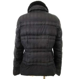 ARMANI JEANS ダウンジャケット コート 襟ファー付き ロゴプレート ワンポイント ナイロン