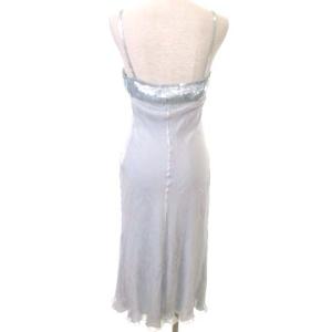 EMPORIO ARMANI タグ付き ドレス ワンピース スパンコール シルク100% ストラップショルダー スカート