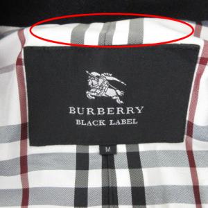 BURBERRY BLACK LABEL Ｐコート カシミヤ混 M 黒