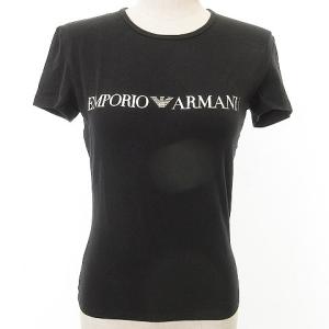 半袖 Tシャツ カットソー クルーネック プリント ロゴ ジャージー素材 コットン ブラック