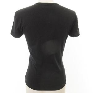 EMPORIO ARMANI 半袖 Tシャツ カットソー クルーネック プリント ロゴ ジャージー素材 コットン ブラック