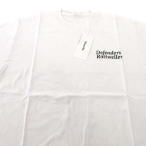 ROTTWEILER 20SS Tシャツ カットソー 半袖 丸首 ワンポイント 文字 刺繍 コットン100% M ホワイト