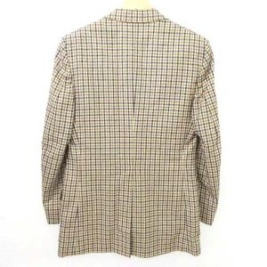 Aquascutum テーラードジャケット チェック クラブ38 ベージュ