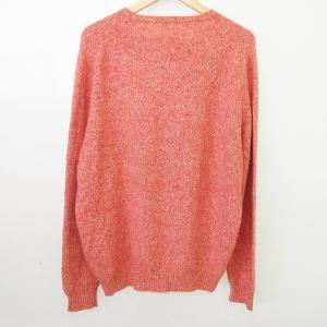 malo カシミヤ100% ニット セーター 長袖 丸首 ゆったりシルエット 防寒 カジュアル  9 M Lサイズ相当 レッド イタリア製