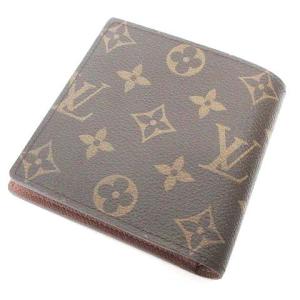 LOUIS VUITTON M61675 ポルトフォイユ・マルコ モノグラム レザー 財布 茶