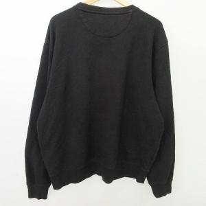 Calvin Klein トレーナー フリース スウェット ワンポイント ロゴ コットン混 XL ブラック US買い付け品