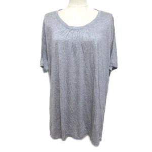 タグ付き 半袖 カットソー 杢グレー 灰 38 M レーヨン キュプラ X