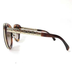 CHANEL 美品 サングラス ボストン 混合フレーム フルリム 5223 140 茶 ブラウン