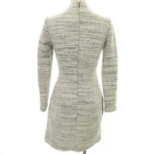 EPOCA ワンピース ひざ丈 スカート セーター ニット ウール混 バックファスナー ポケット  38 Mサイズ相当 ホワイト