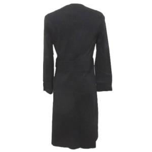 Theory 現行タグ リネン コート 01-6109612 ノーカラー ブラック ストレッチ P XS-Sサイズ相当 フロントホック