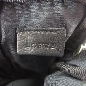 LOEWE ボア ミニ ポーチ レザーストラップ 一室構造 ブラック