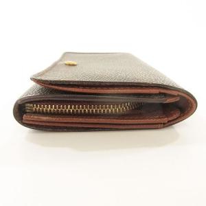 LOUIS VUITTON 二つ折り財布 モノグラム ポルトモネ・ビエ トレゾール M61730 かぶせ蓋 小銭入れ ブラウン