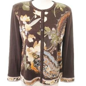 ファッション FASHION カシミヤ100% カーディガン ニット ジャケット 型パッド ラインストーン 花柄 ロゴボタン
