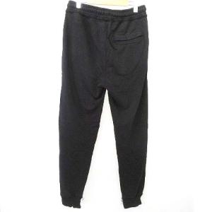 Marcelo Burlon スウェット パンツ イージーパンツ コットン100％ ワンポイント 刺繍 カットオフ ジップポケット ウエストゴム M 黒