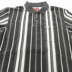 Supreme 20ss VERTICAL STRIPE POLO ポロシャツ 半袖 ワンポイント 刺繍
