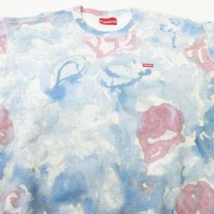 Supreme 21SS small box logo crew Watercolor Floral L 青