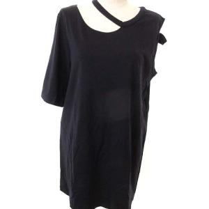 Martin Margiela 1 美品 アシンメトリー カットソー アシメ トップス S51GC0393 無地 コットン S 紺 ネイビー