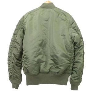 ALPHA INDUSTRIES MA-1 フライトジャケット リバーシブル ミリタリー ブルゾン ナイロン L カーキ