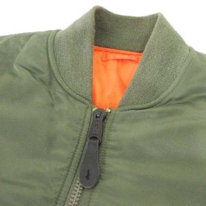 ALPHA INDUSTRIES MA-1 フライトジャケット リバーシブル ミリタリー ブルゾン ナイロン L カーキ