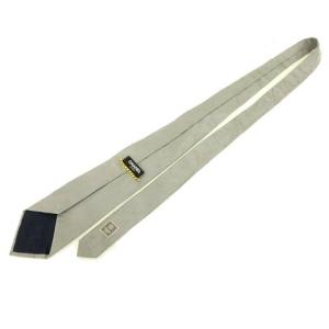 CHANEL ネクタイ シルク ココマーク 総柄 グレー系 ビジネス小物 イタリア製 ORG A1004