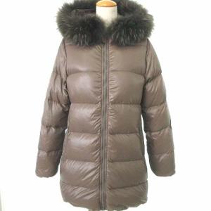 KAPPA ダウンコート ダウンジャケット フィンラクーンファー 中綿 ナイロン ブラウン